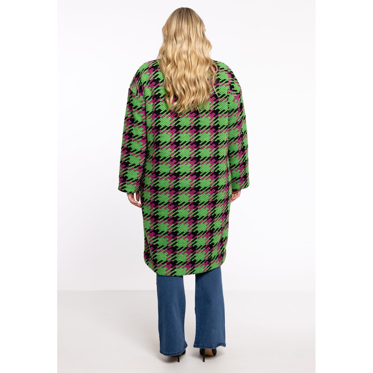 Manteau à carreaux vert, YOEK