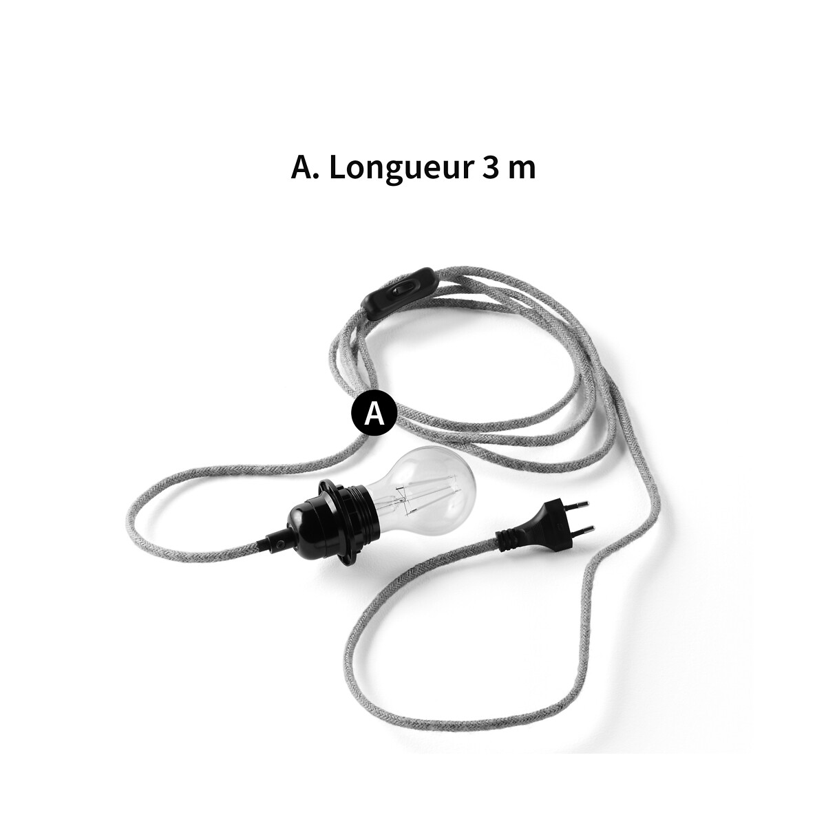 Cavo elettrico per applique E27, Baulind naturale  , LA REDOUTE INTERIEURS