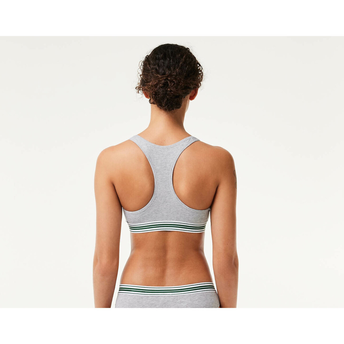 Bralette in cotone grigio chiné , LACOSTE