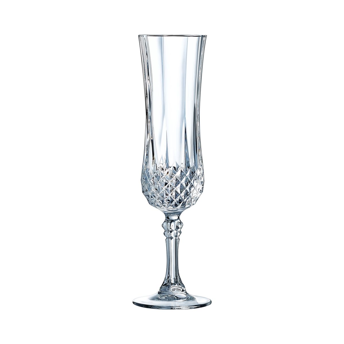 Lot De 6 Flûtes À Champagne 14cl, Longchamp transparent, CRISTAL D ARQUES