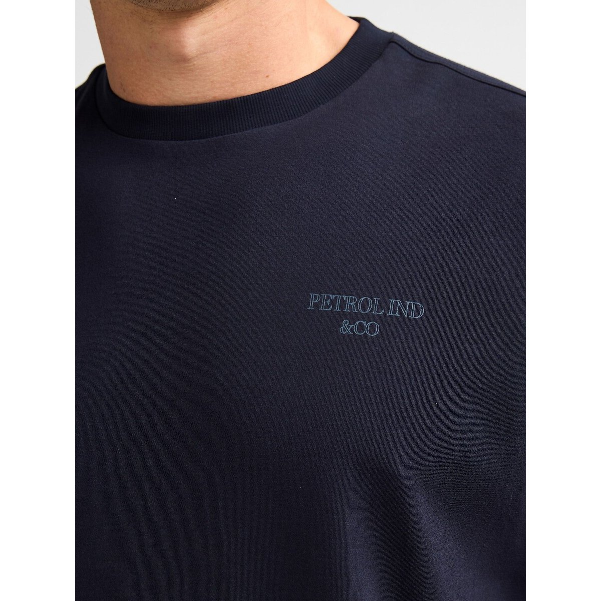 T-shirt col rond manches courtes bleu marine, PETROL INDUSTRIES