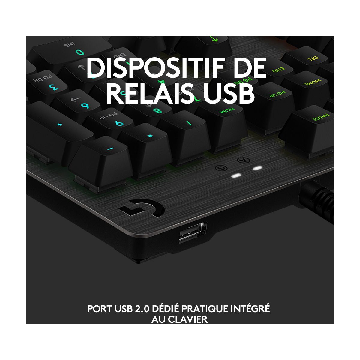 Clavier gamer G512 CARBON GX BLUE noir, LOGITECH