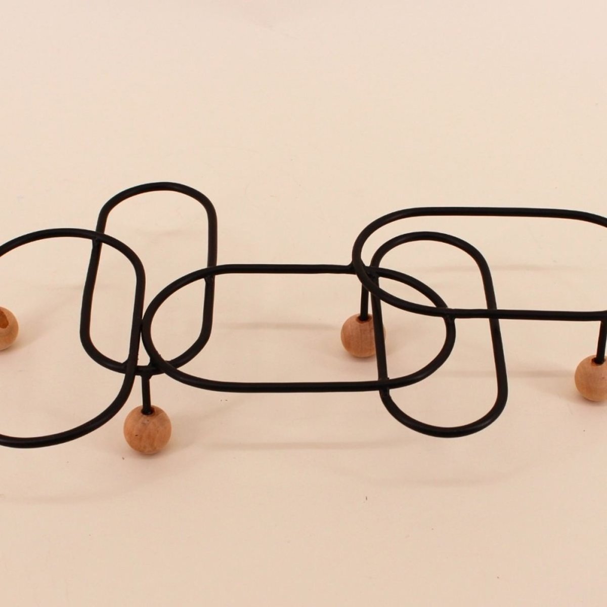 Patère design en métal 35x20cm noir, ORNAMI