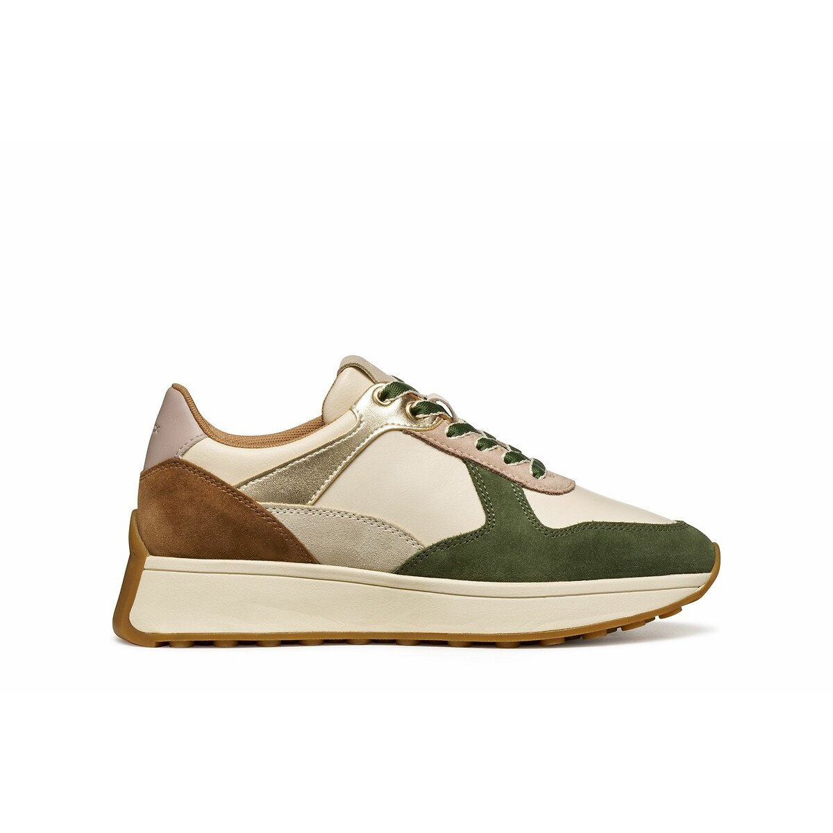 Baskets respirantes Amabel taupe/blanc, GEOX