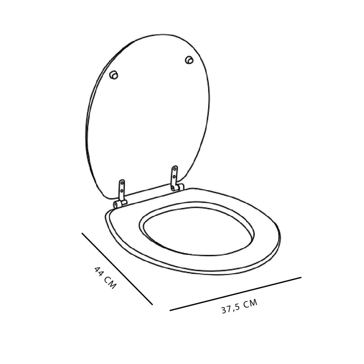 Abattant WC bois BATHROOM bleu, UTILITY