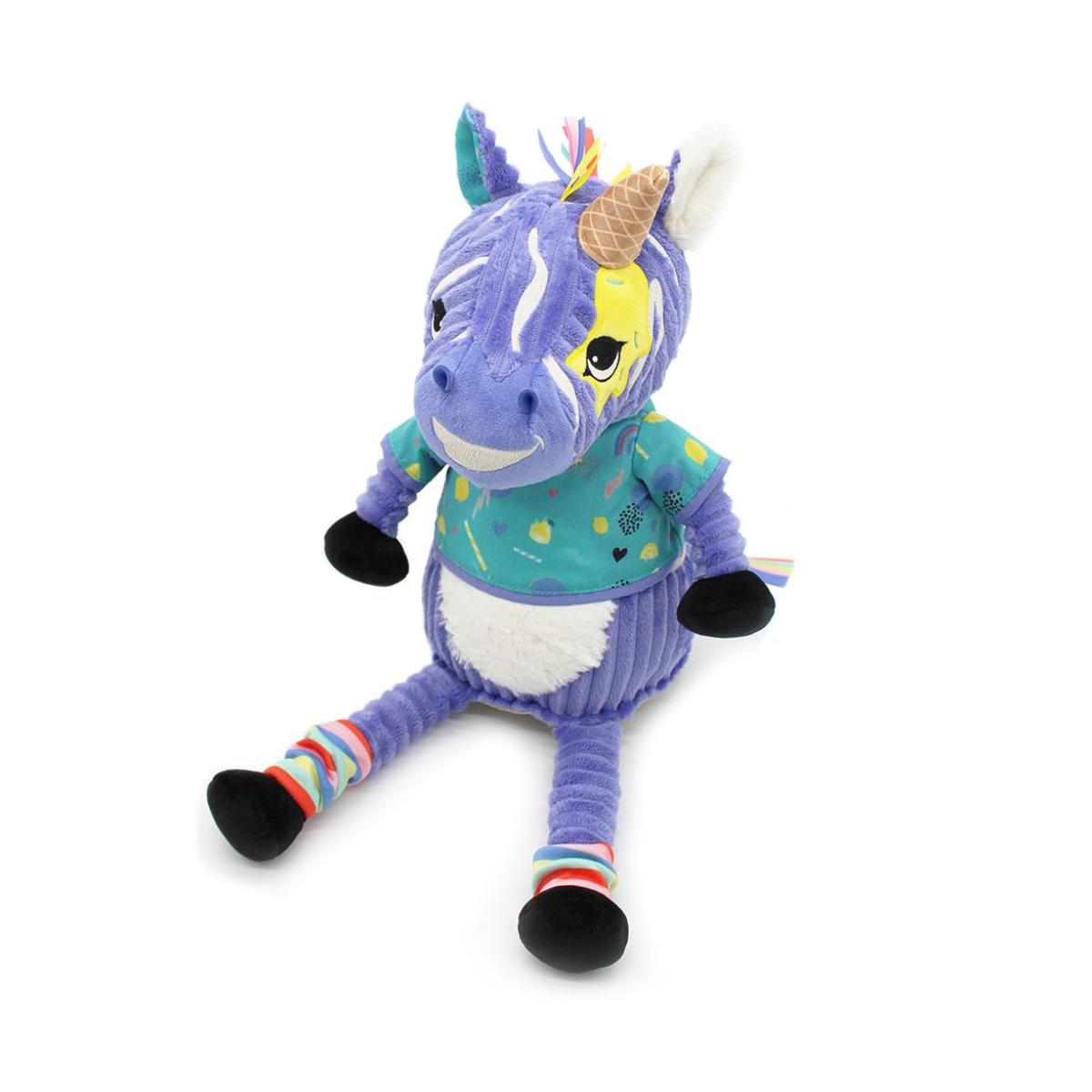 Peluche Original violet, jaune, bleu, LES DEGLINGOS