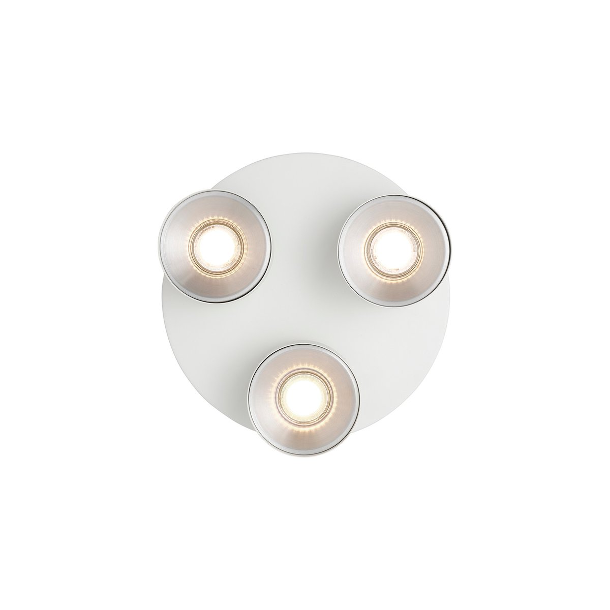 Plafonnier 3-spots éclairage directionnel en métal, PITCHER blanc, NORDLUX