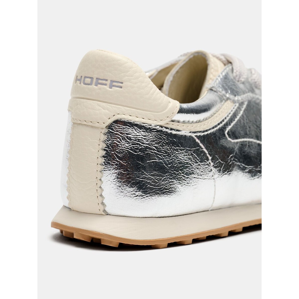 Zapatillas de piel BRIDGE FL SILVER plateado, HOFF