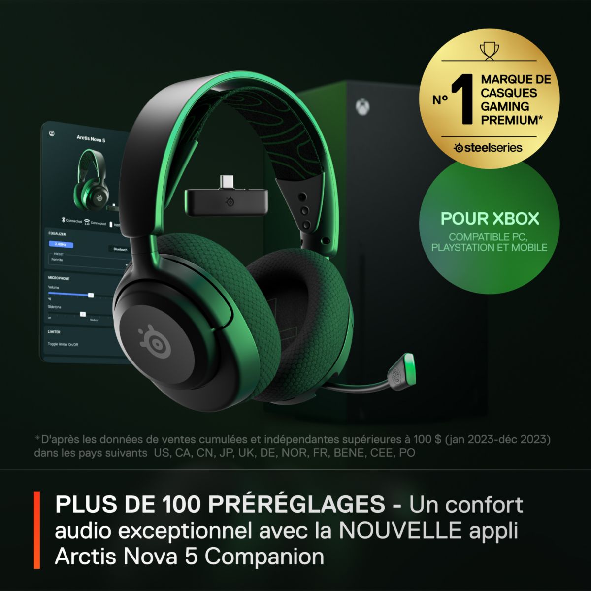 Casque gamer Arctis Nova 5X couleur unique, STEELSERIES