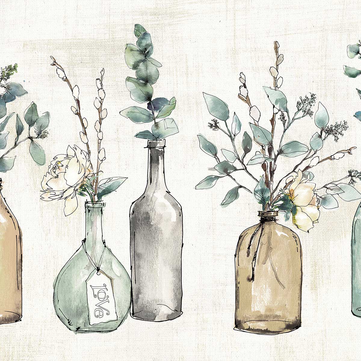 Tableau fleurs Boutures d'été tableau alu dibond, HEXOA