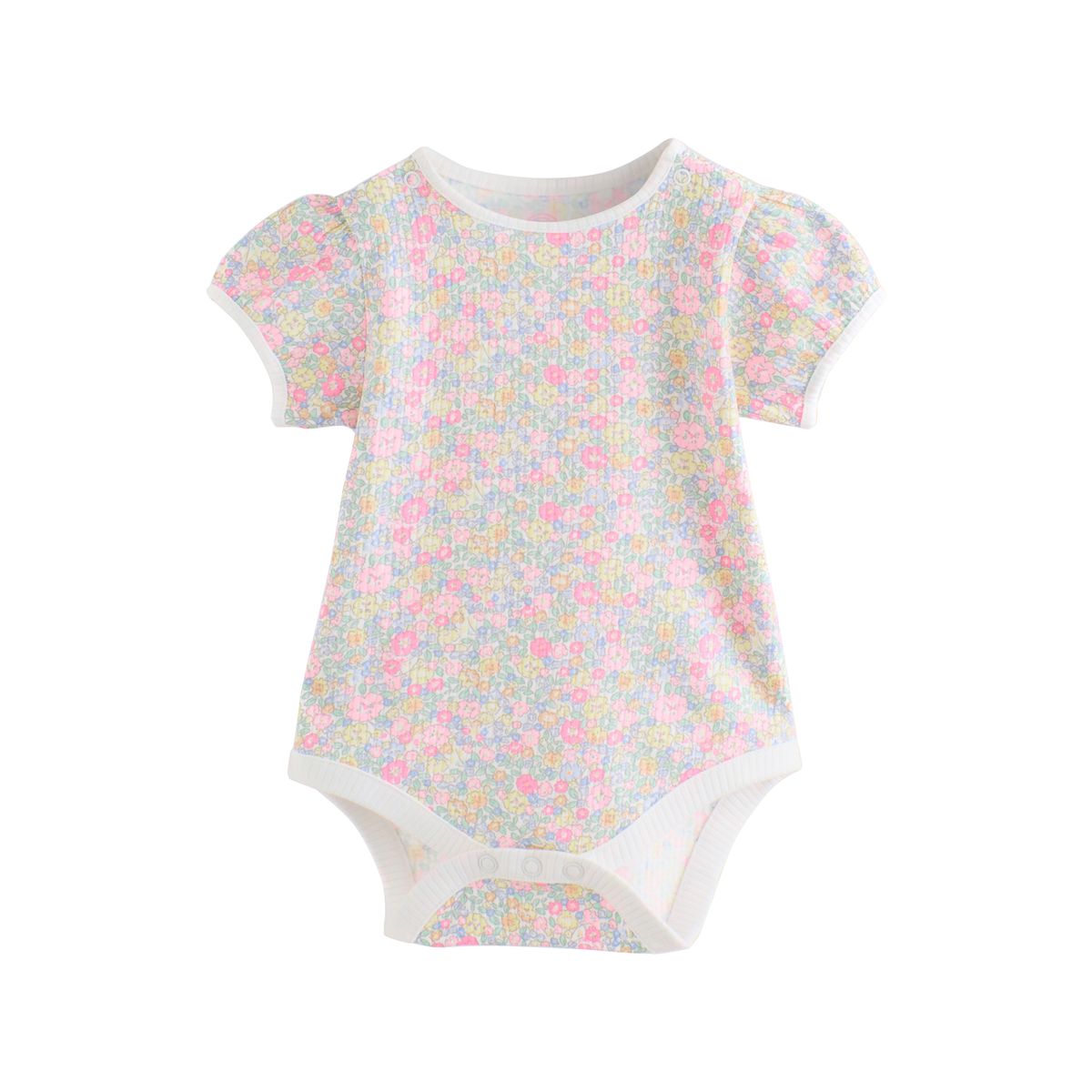 Body bébé à manches courtes, lot de 5 rose/jaune, NEXT