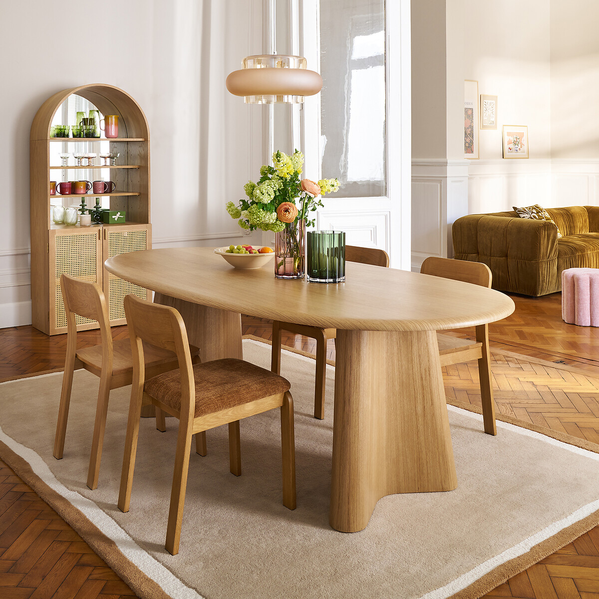 Tapis polyester et laine, Nomia beige, LA REDOUTE INTERIEURS