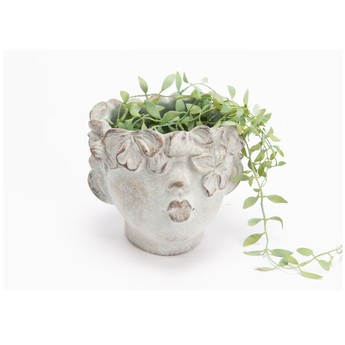Cache pot enfant Bisous Grand modèle gris, AMADEUS