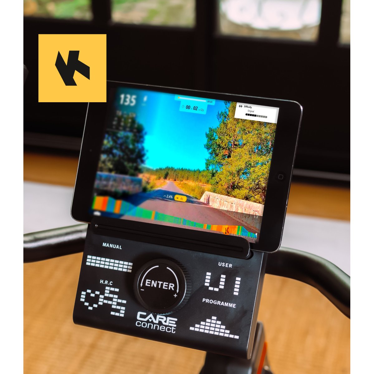 Vélo semi allongé - CARE - CARDIO MASTER DELUXE noir, CARE FITNESS