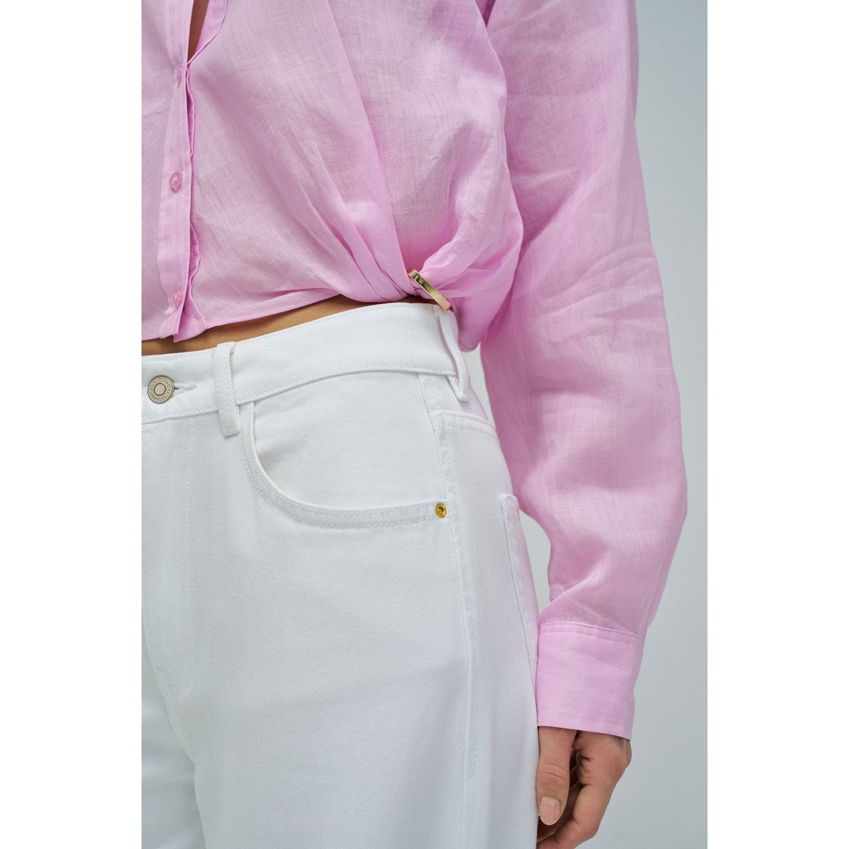 CHEMISE CROPPED rose, SALSA JEANS