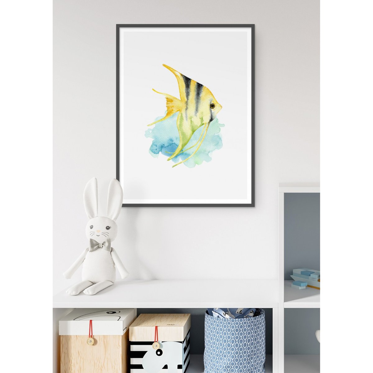 Affiche Enfant Poisson blanc, L'AFFICHERIE
