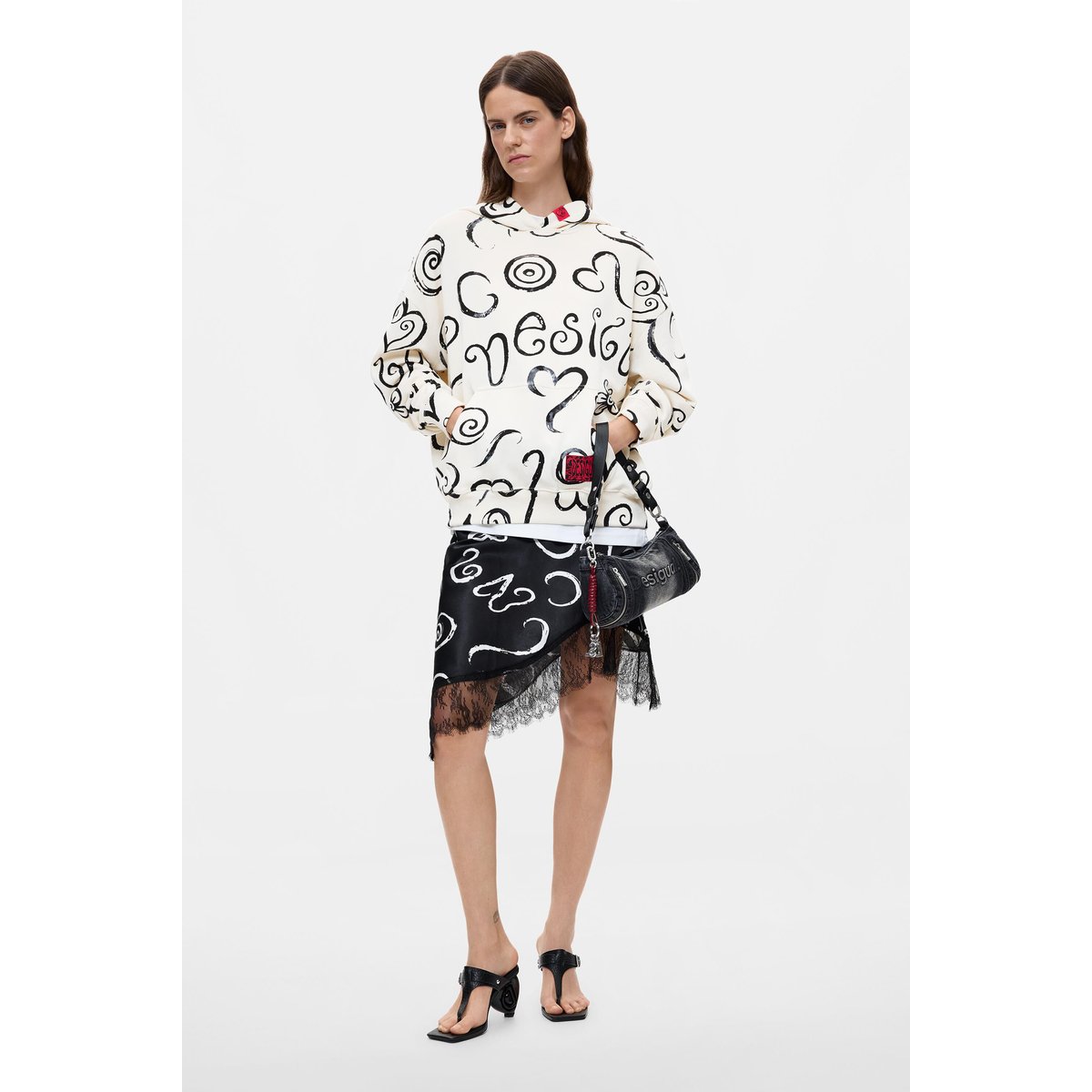 Sweat-shirt imprimé 100 % coton multicolore, DESIGUAL