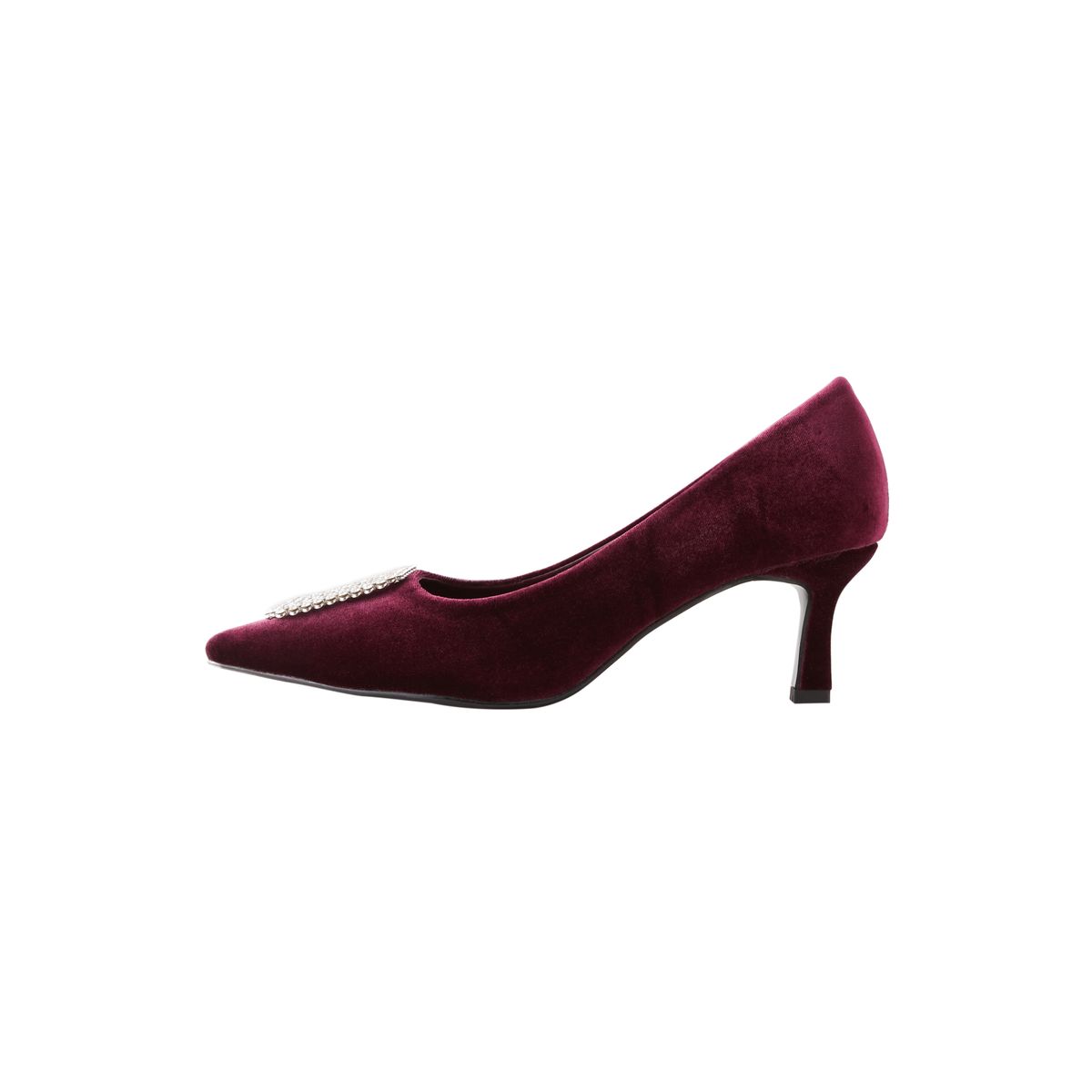 Escarpins pointus avec bijoux forever comfort velours rouge, NEXT