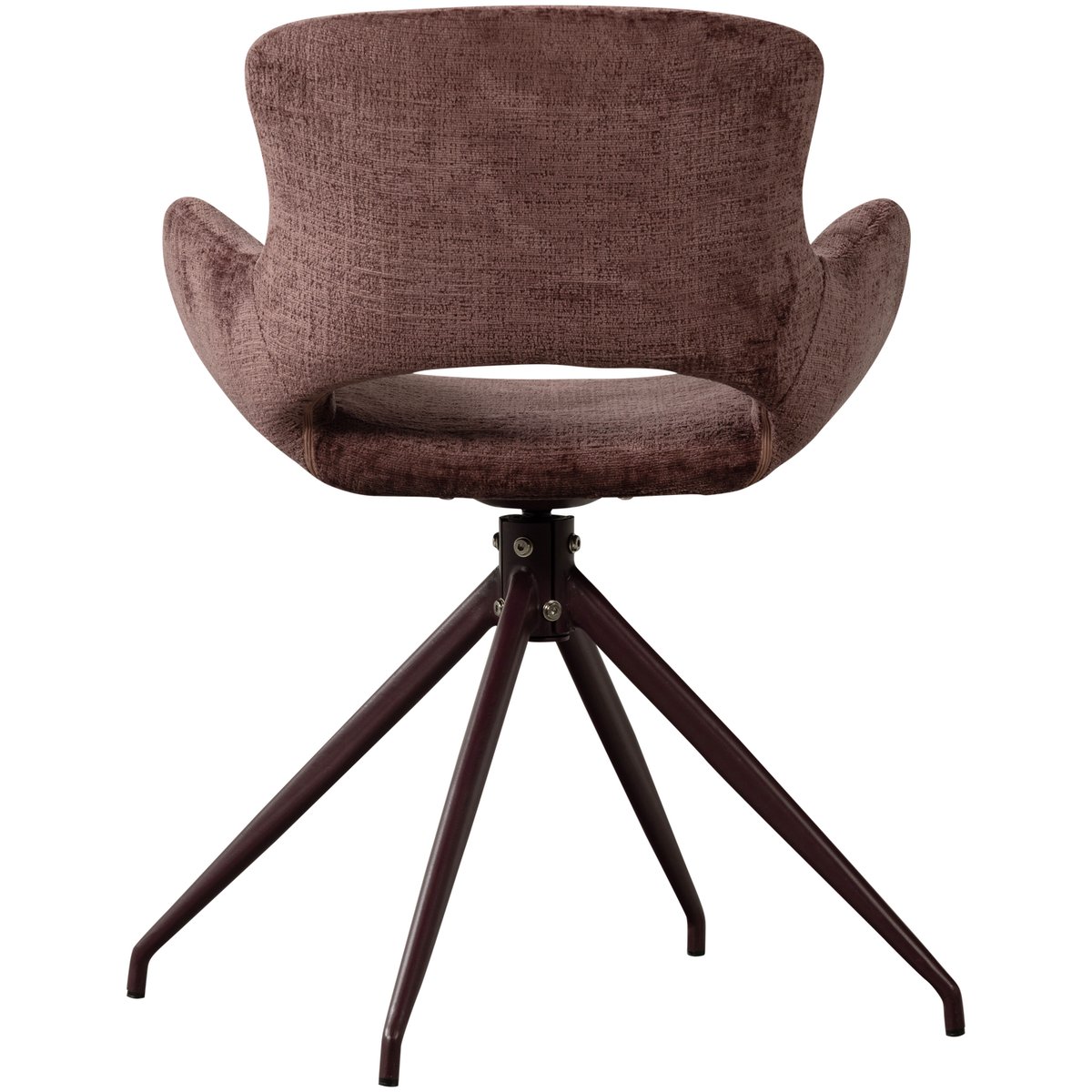 Lot de 2 chaises de table en velours ELIVA violet, WOOOD