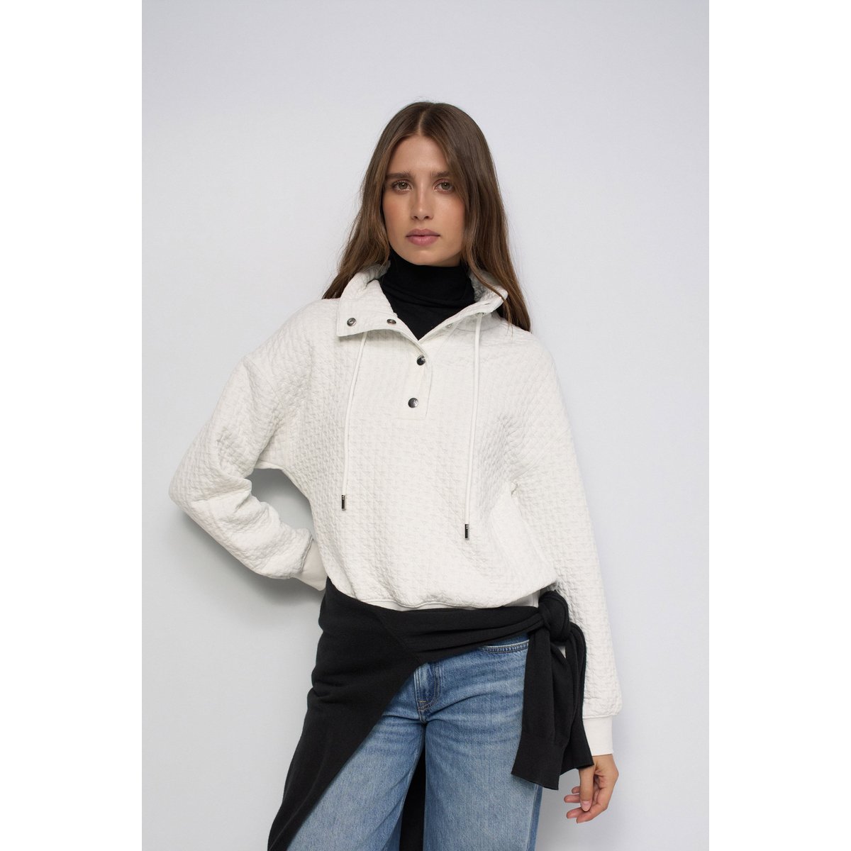 SWEATSHIRT EN Fil textile blanc, SALSA JEANS