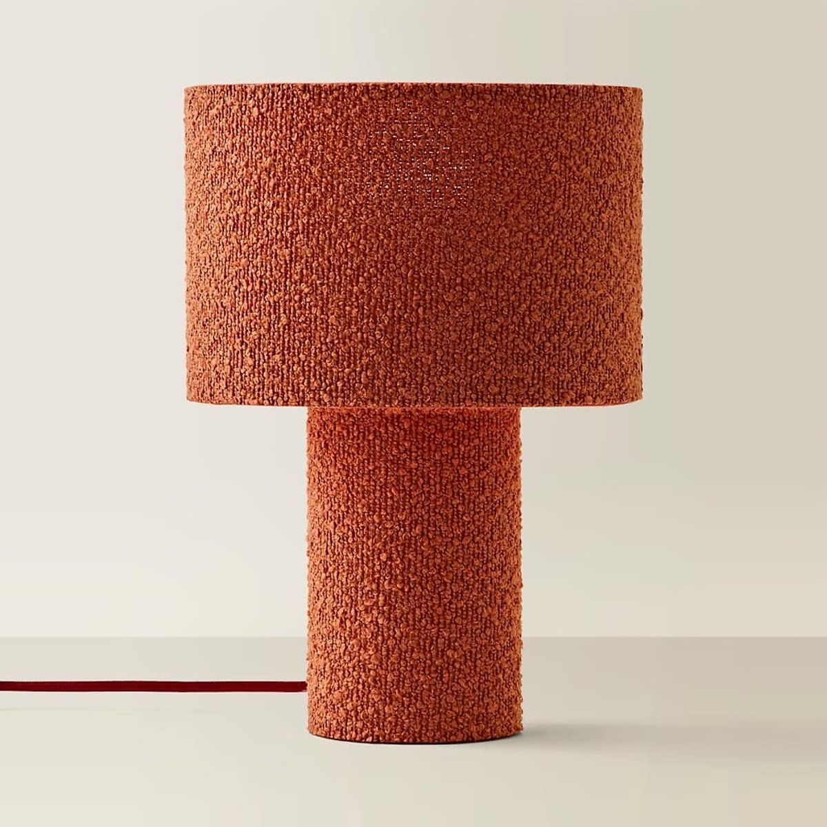 Allie Boucle Fabric Table Lamp red, ÉDITÉ