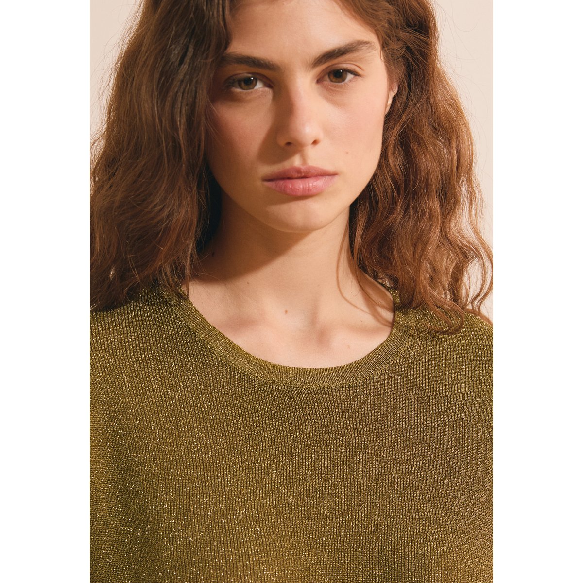 Pull manches longues irisé SALIME anis, ETAM