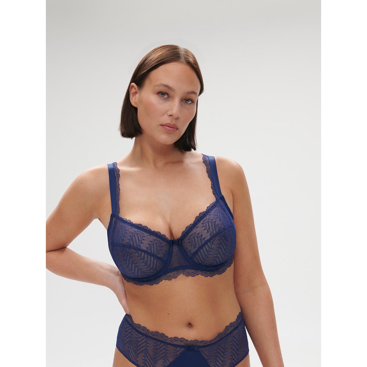 Soutien-gorge avec armature décolleté carré, CANOPÉE bleu, SIMONE PERELE