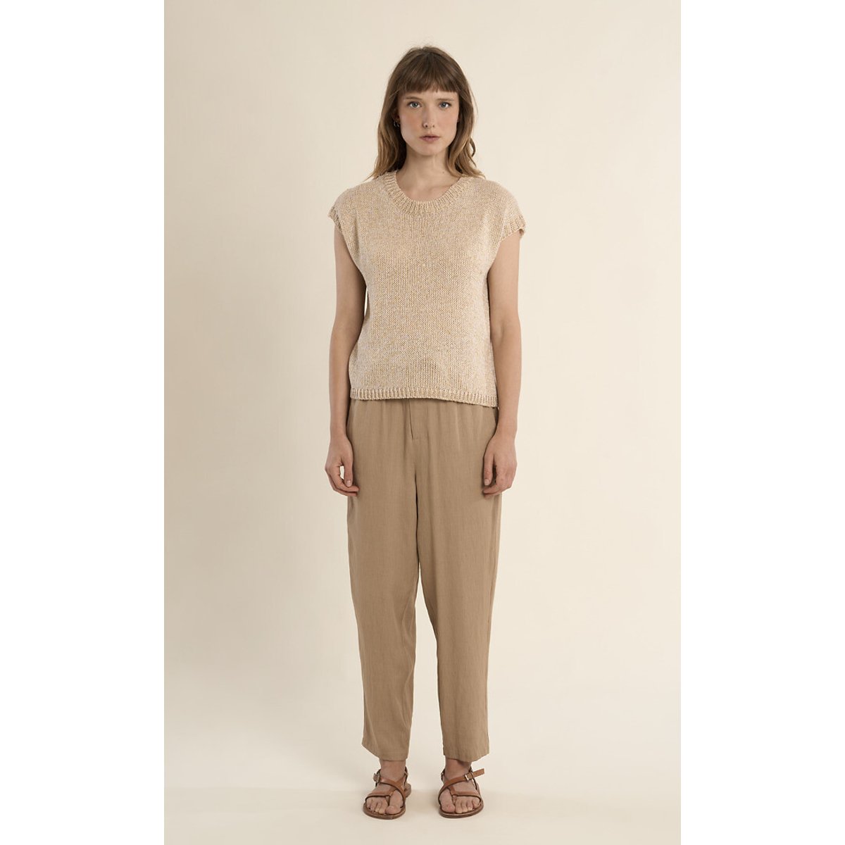 Short Sleeve Jumper gold-coloured, MOLLY BRACKEN