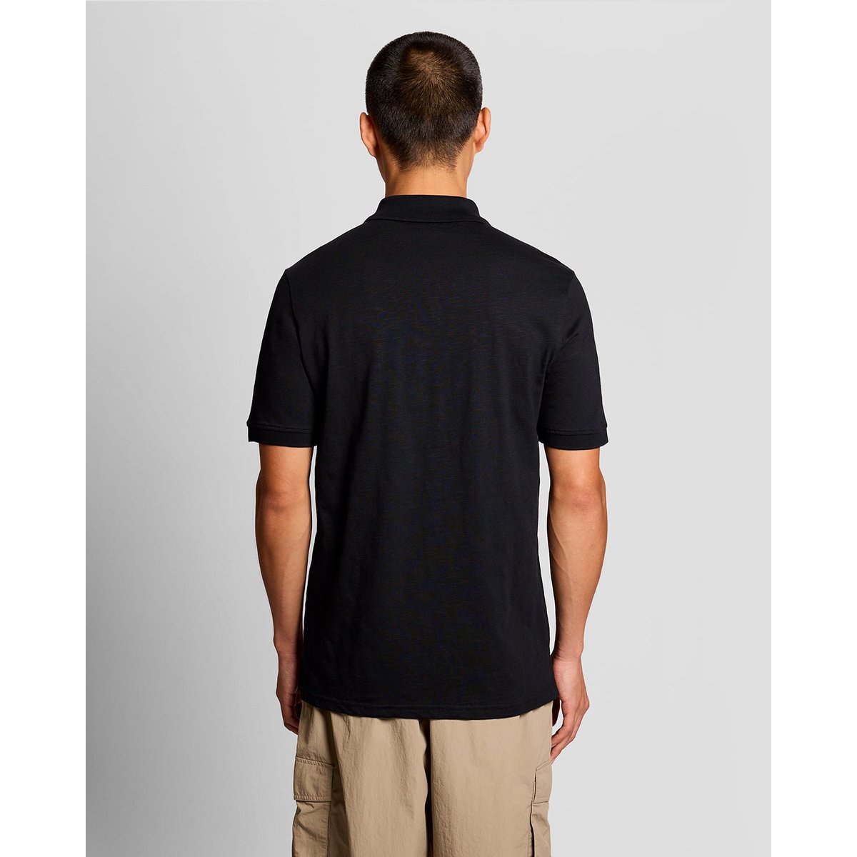 Polo en coton fin slub noir jais, LYLE & SCOTT