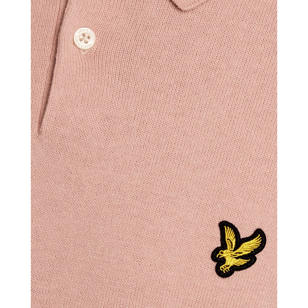 Polo en coton en maille rose pamplemousse, LYLE & SCOTT