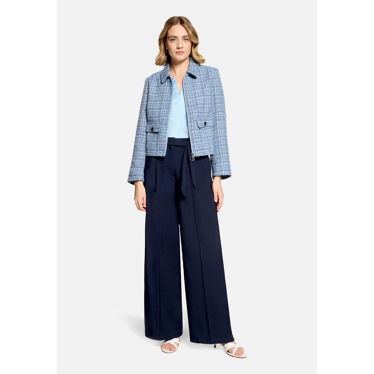 Veste blazer à manches longues bleu/blanc, BETTY BARCLAY