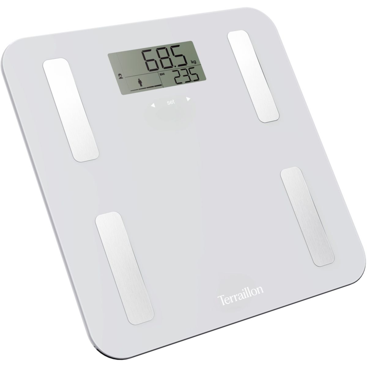 Pèse personne connecté Connecte Body Connect gris, TERRAILLON
