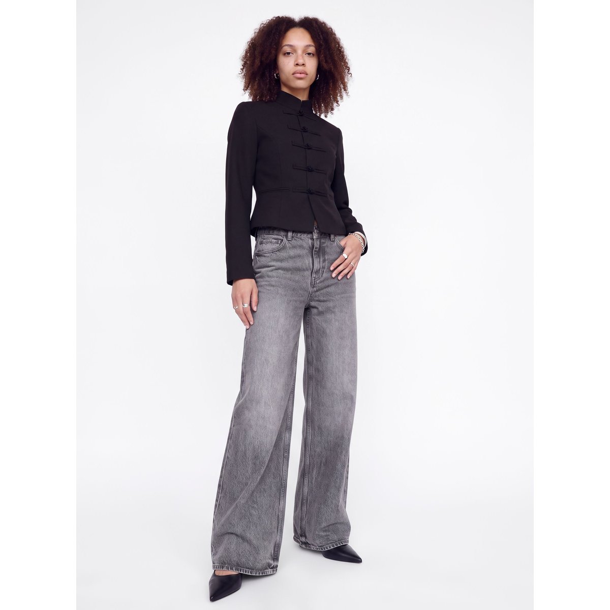 Jean À Coupe Large grey denim, JJXX