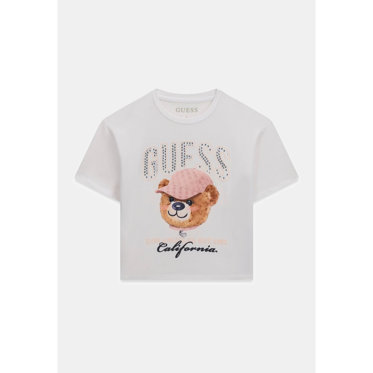T-Shirt À Logo Imprimé blanc, GUESS KIDS