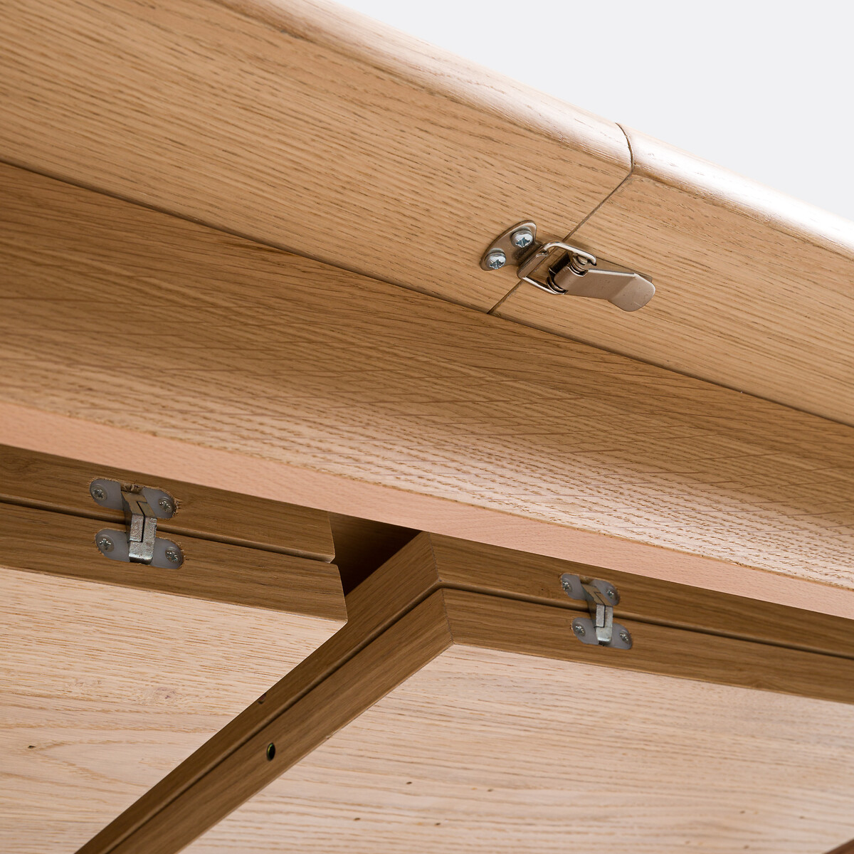 Table à manger, extensible, en chêne et plaqué, 6 à 10 couverts, SOLERON coloris chêne, LA REDOUTE INTERIEURS