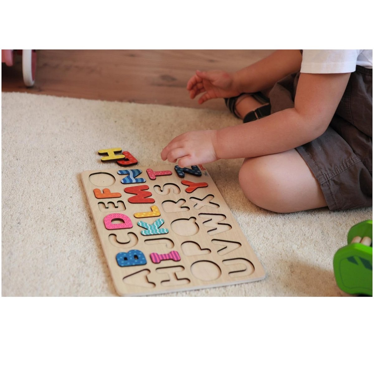 Puzzle alphabet beige, GOKI