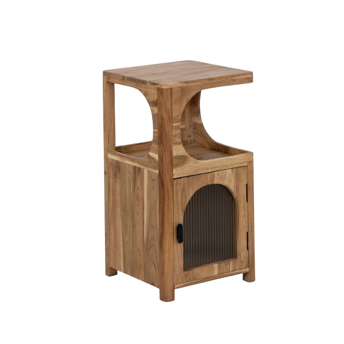 Petite étagère en bois d'acacia EMYR bois clair, MADE IN MEUBLES