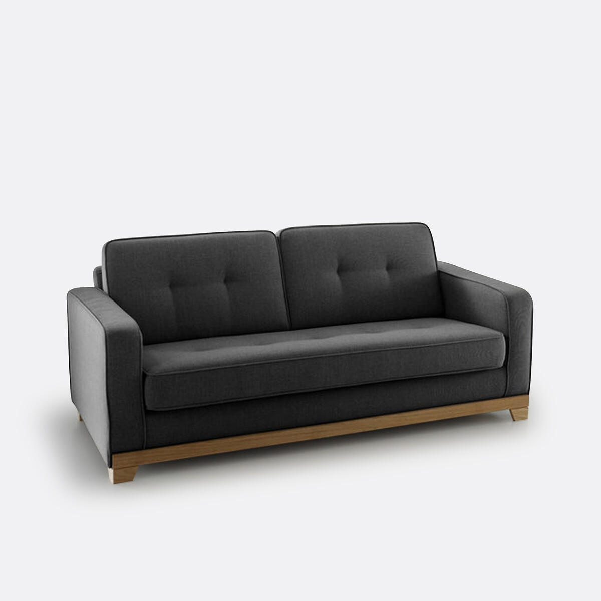 Canapé convertible polyester, 2 ou 3 places, Ajis gris anthracite, SO'HOME