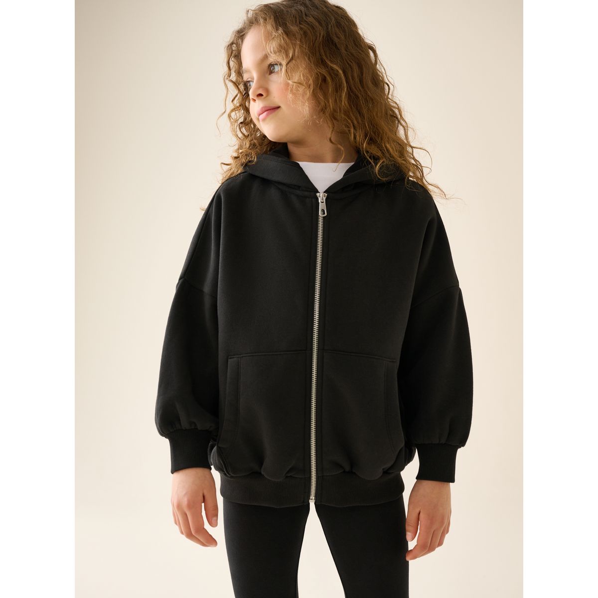 Ensemble legging et sweat à capuche zippé noir, NEXT