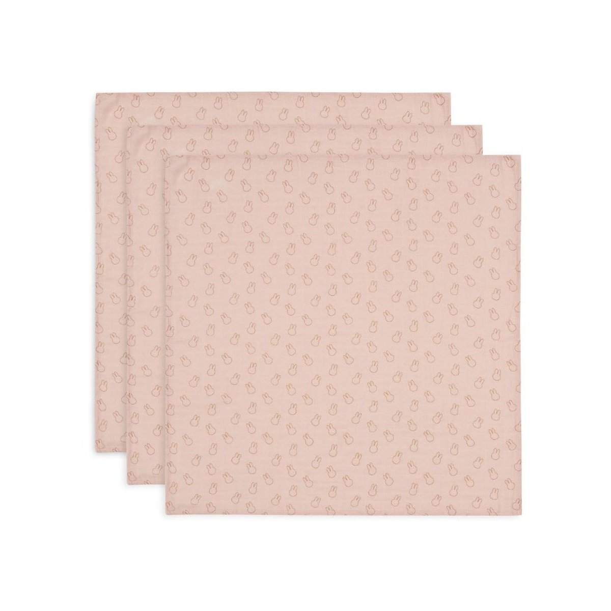 Lot de 3 langes gaze de coton rose, JOLLEIN