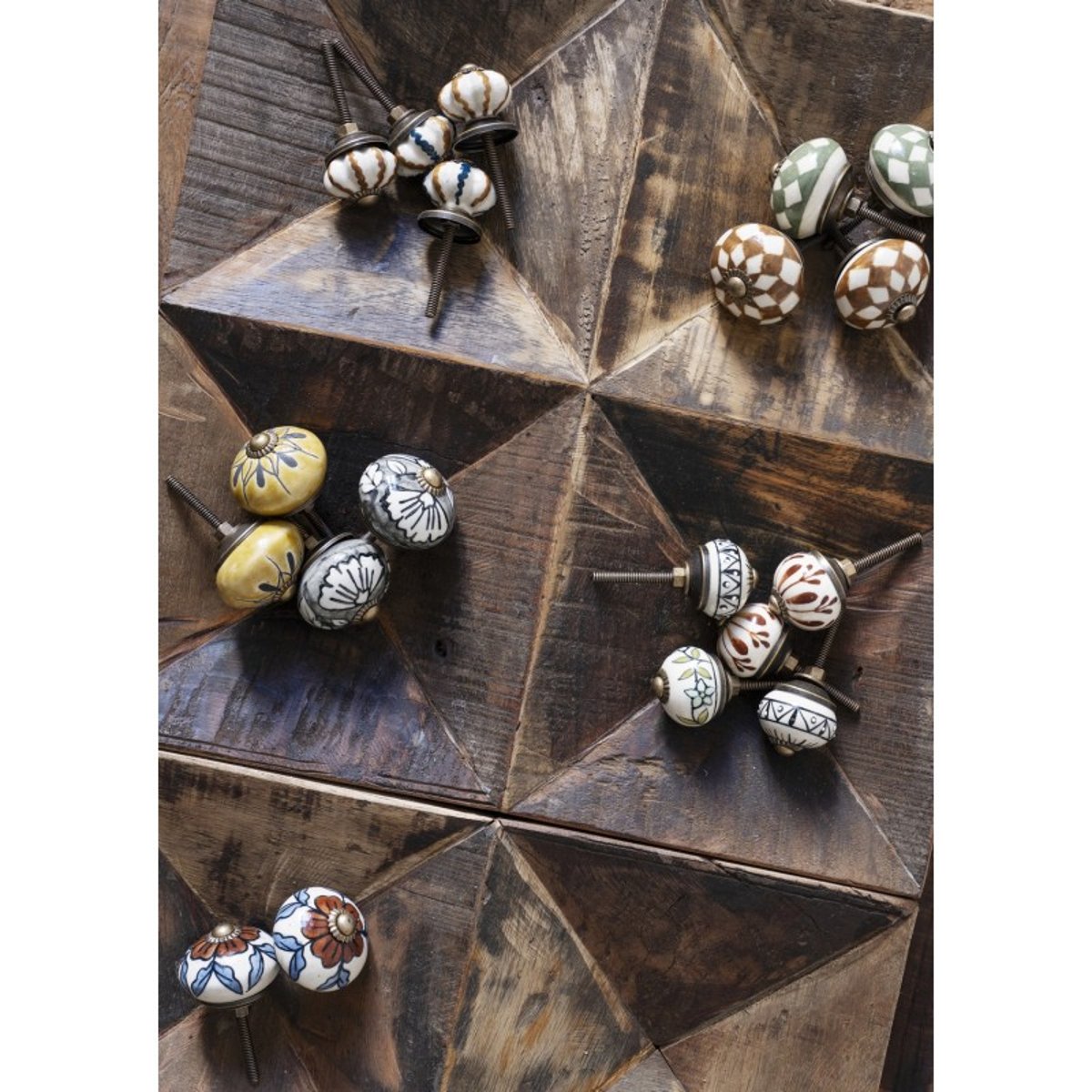 Boutons de meuble céramique  set de 2 multicolore, MADAM STOLTZ