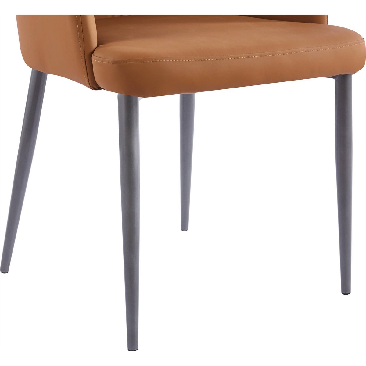 Chaise de salle à manger en simili camel marron chaud cuir pu, ARTE ESPINA