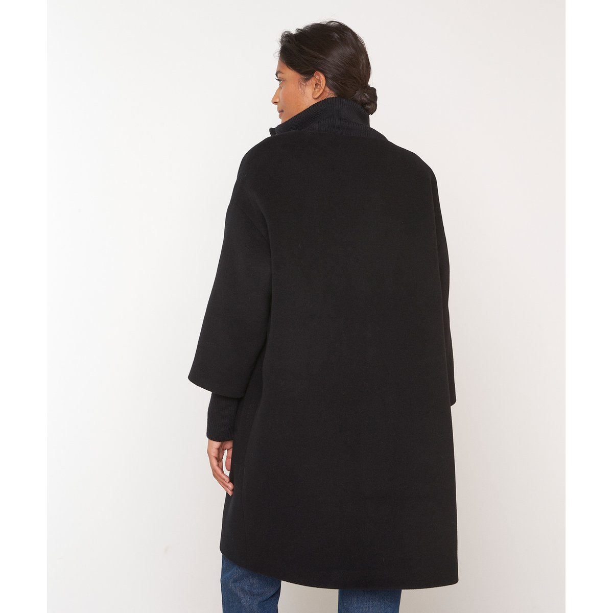 Manteau mi-long MAGDA noir, Maison 123