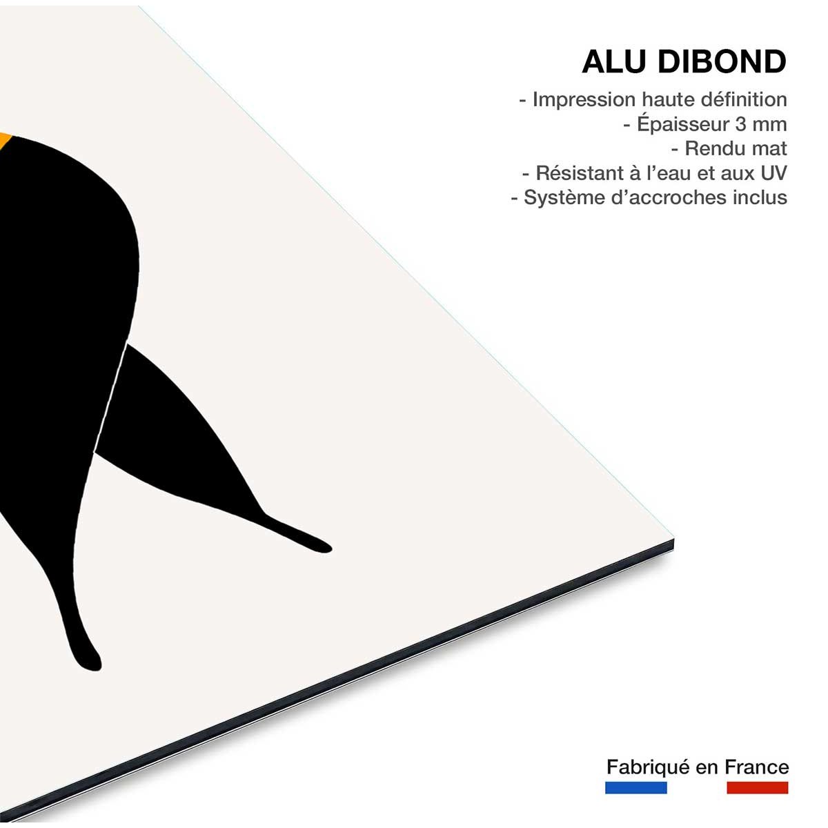 Tableau silhouette estivale tableau alu dibond, HEXOA
