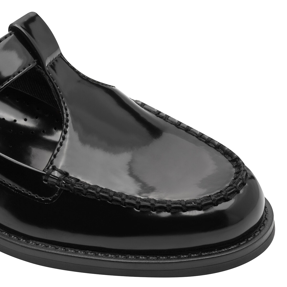 Mocassins à bride en T noir, TAMARIS