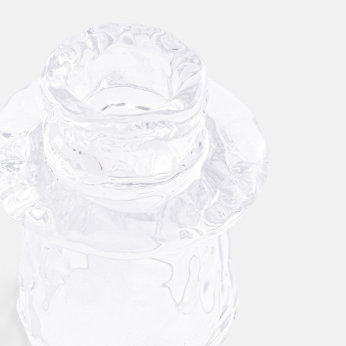 Lot de 3 bougeoirs en verre transparent texturé, NEO transparent, LA REDOUTE INTERIEURS