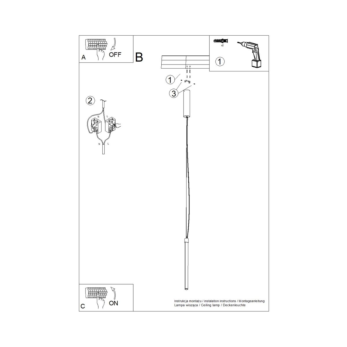 Suspension Acier Rose LED 1 Trang rose, EDEN