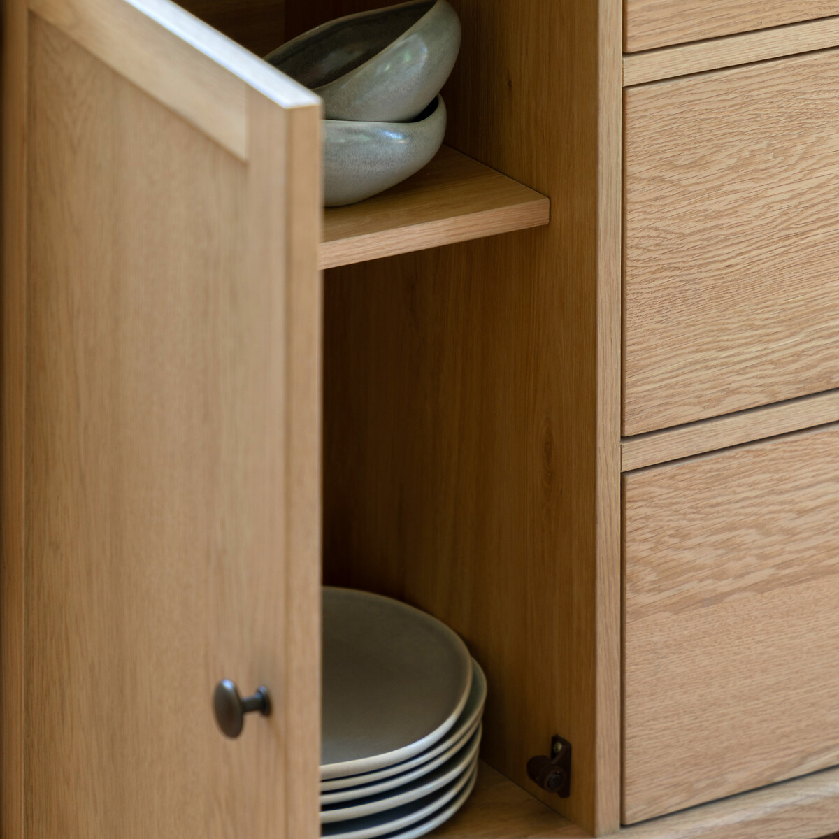 Harriet Oak 2 Door Sideboard light oak wood, SO'HOME