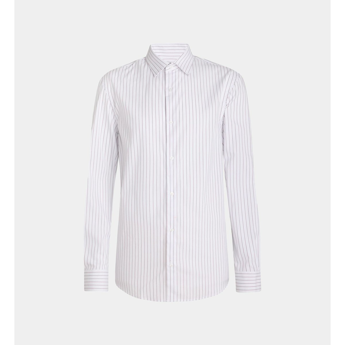Chemise droite hsrbank en coton rayée rouge, GALERIES LAFAYETTE
