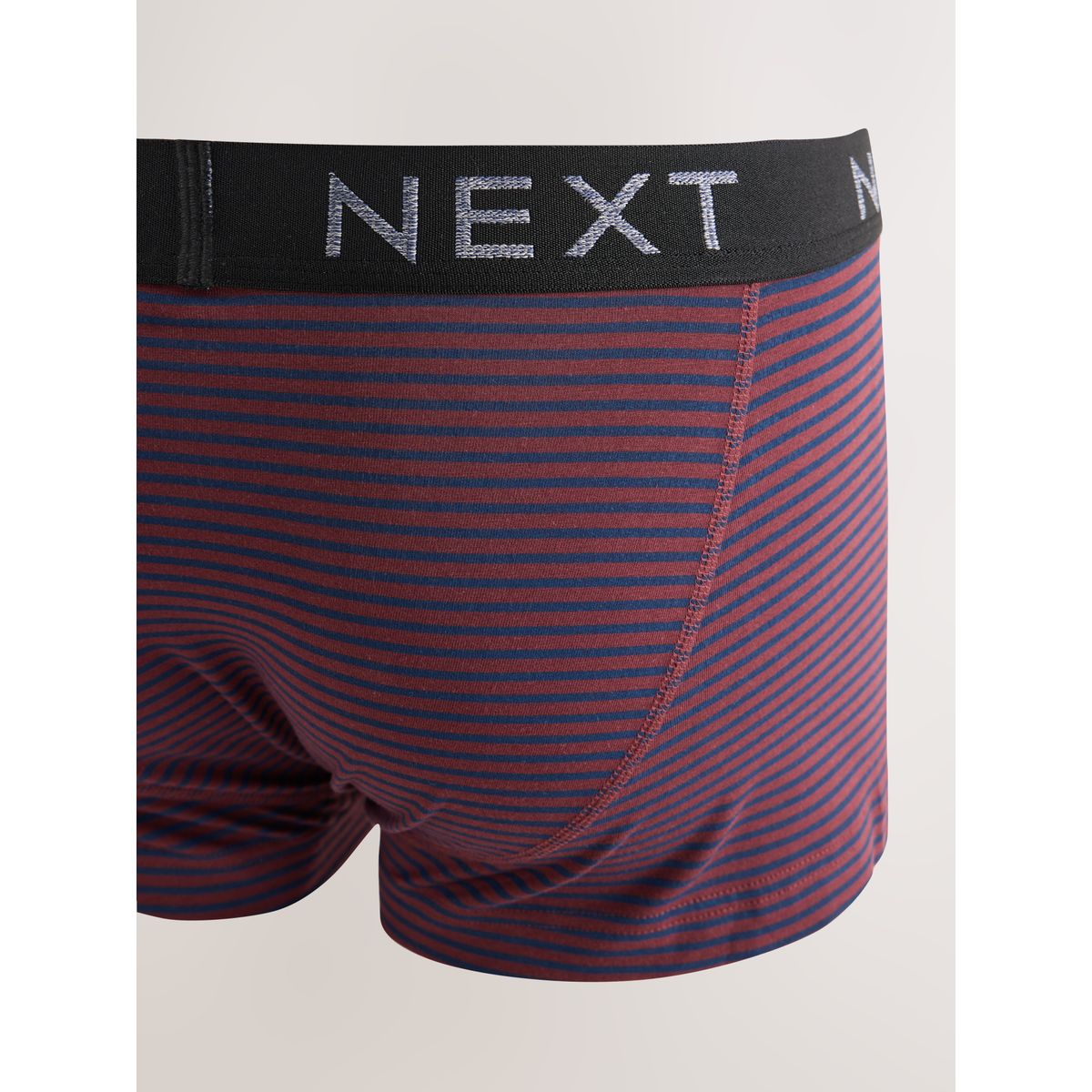 Boxer taille basse en coton majoritaire motifs bordeaux mélangés, NEXT